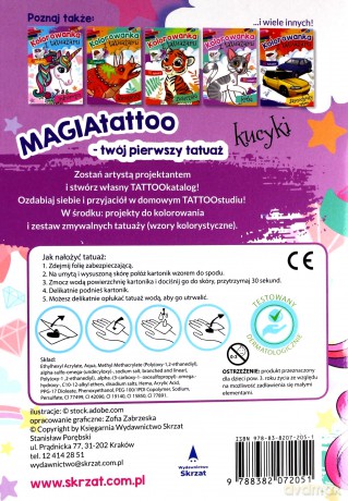 Kolorowanka z tatuażami. Kucyki [KSIĄŻKA]