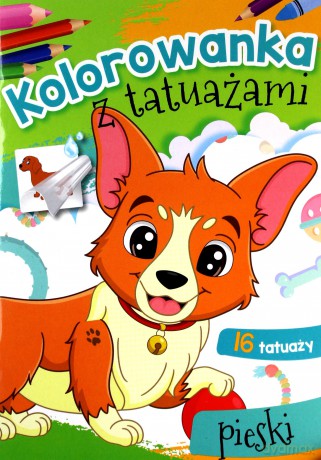 Kolorowanka z tatuażami. Pieski [KSIĄŻKA]