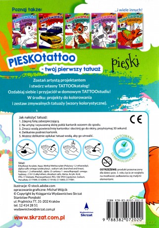Kolorowanka z tatuażami. Pieski [KSIĄŻKA]