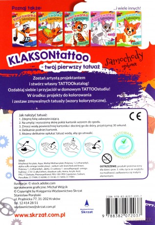 Kolorowanka z tatuażami. Samochody osobowe [KSIĄŻKA]