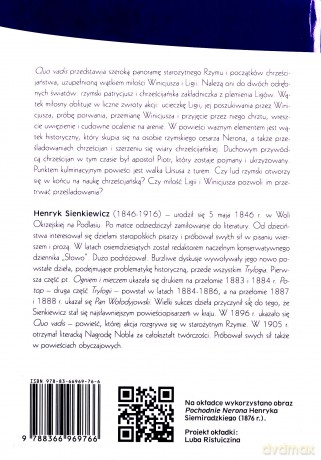 Quo vadis (lektura z opracowaniem) NOWE - Henryk Sienkiewicz [KSIĄŻKA]