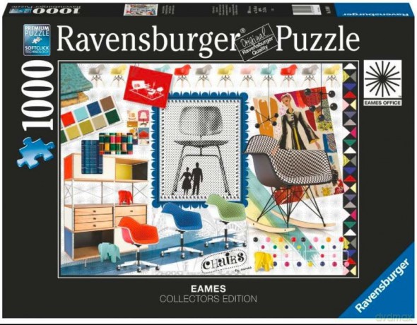 RAVENSBURGER 2D 1000 el. Eames Design Classics Krzesła [PUZZLE]