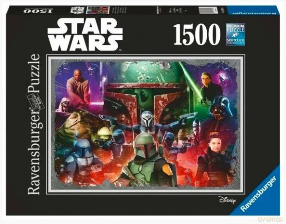 RAVENSBURGER 2D 1500 el. Boba Fett. Łowca nagród [PUZZLE]