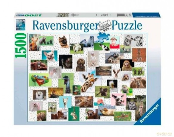 RAVENSBURGER 2D 1500 el. Zabawne zwierzaki [PUZZLE]