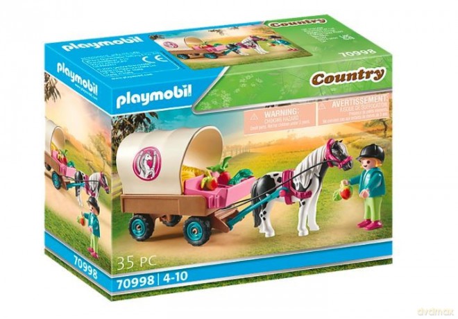 Zestaw z figurkami Country 70998 Bryczka z kucykiem