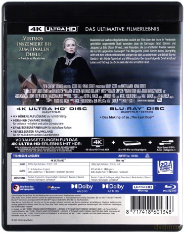 The Last Duel (Ostatni pojedynek) [Blu-Ray 4K]+[Blu-Ray]