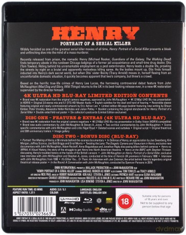 Henry: Portrait of a Serial Killer (Henry: portret seryjnego zabójcy) [Blu-Ray 4K]+[Blu-Ray]
