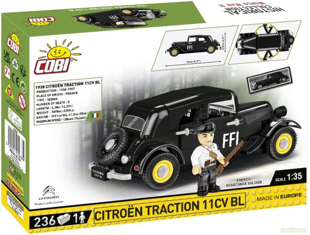 COBI HC WWII (2266) Citroen Traction 11cv Bl 236 el. [KLOCKI]