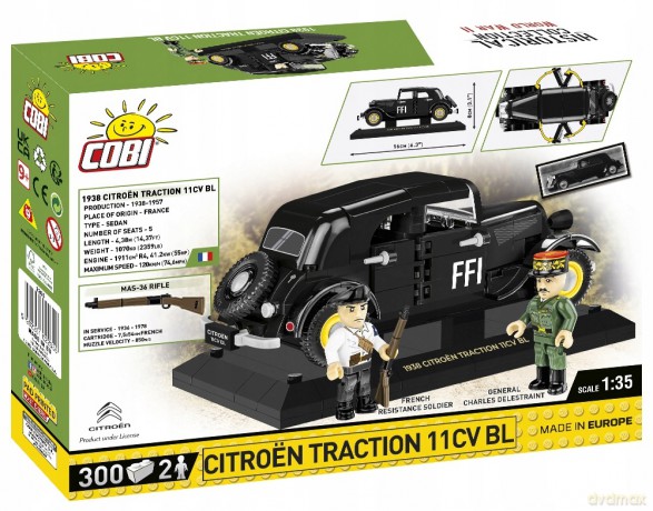 COBI HC WWII (2265) Citroen Traction 11 Cv Bl Exe 300 [KLOCKI]