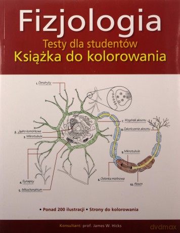 Fizjologia Testy dla studentów Książka do kolorowania - James W. Hicks [KSIĄŻKA]