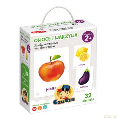 Karty obrazkowe na sznureczku Owoce i warzywa [KSIĄŻKA]