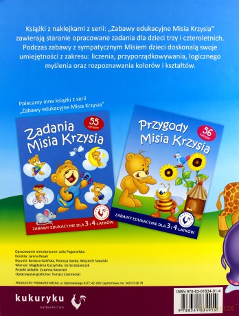 Zabawy Misia Krzysia Zabawy Edukacyjne Dla 3 I 4 Latków [KSIĄŻKA]