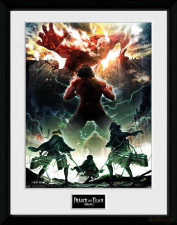 ATTACK ON TITAN - Framed poster Key Art 30x40