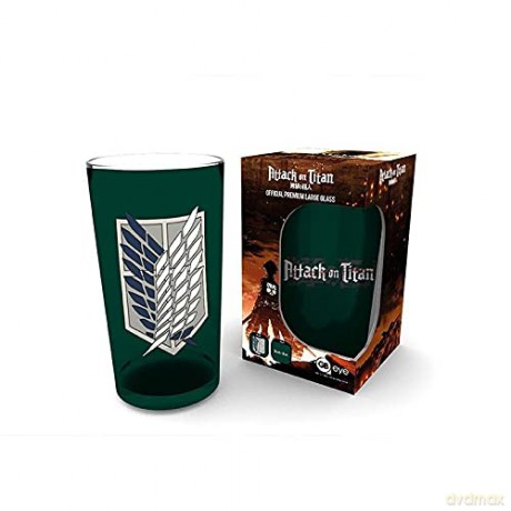 ATTACK ON TITAN - Large Glass - 400 ml - Scout Symbol - box