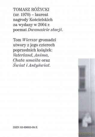 Wiersze Tomasz Różycki - Tomasz Różycki [KSIĄŻKA]