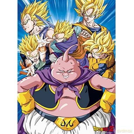DRAGON BALL - Poster DBZ/ Buu VS Super Saiyans (52x38)