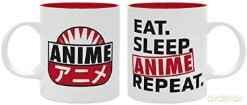 EAT SLEEP ANIME REPEAT Asian Art Kubek 320 ml