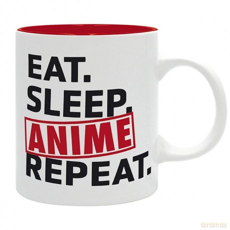 EAT SLEEP ANIME REPEAT Asian Art Kubek 320 ml