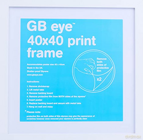 GBEYE MDF Biała ramka 40 x 40 cm