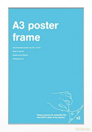 GBEYE MDF Biała ramka A3 29.7 x 42 cm