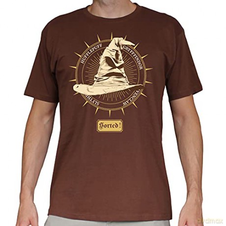 HARRY POTTER Czara Przydziału - T-shirt męski SS Brązowy