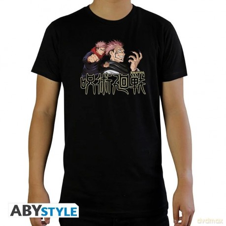 JUJUTSU KAISEN - T-shirt Itadori & Sukuna man SS black - basic 150 size XXL