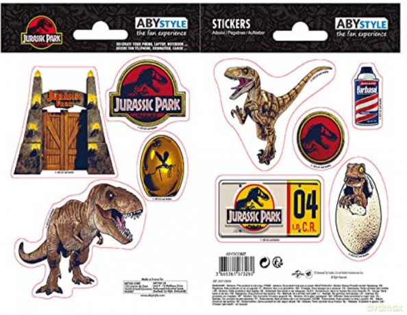 JURASSIC PARK Dinozaury Naklejki 16x11 cm/ 2 kartki
