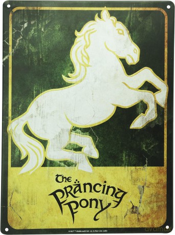 LORD OF THE RINGS - Metal plate Prancing Pony (28x38)