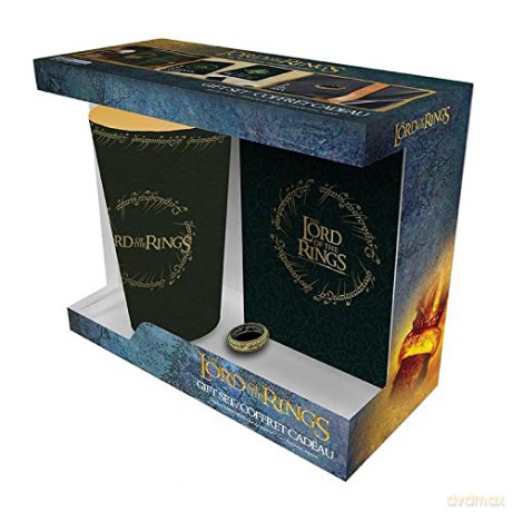 LORD OF THE RINGS - Pck XXL glass + Pin + Pocket Notebook The Ring