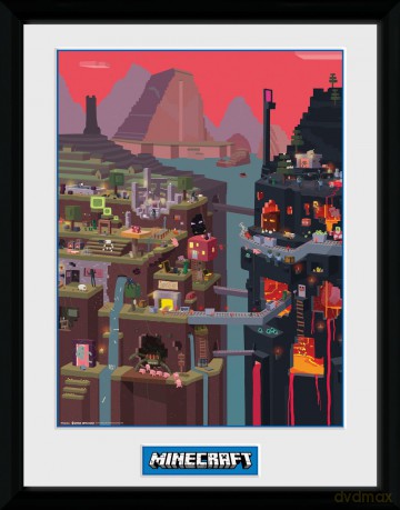 MINECRAFT World Plakat w ramce