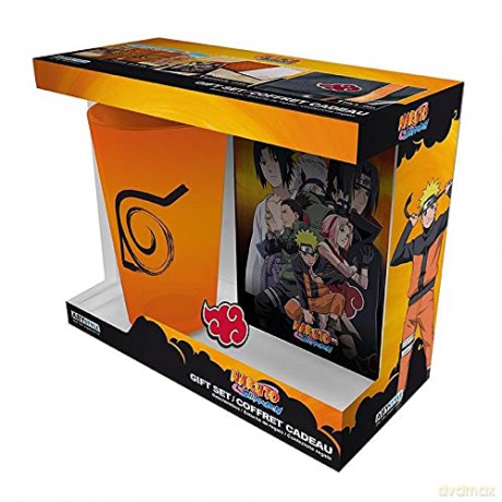 NARUTO SHIPPUDEN - Pck XXL glass + Pin + Pocket Notebook Naruto