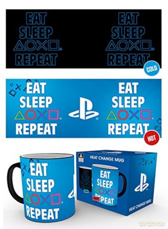 PLAYSTATION - Kubek Heat Change - 320 ml - Eat Sleep Repeat