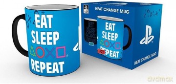 PLAYSTATION - Kubek Heat Change - 320 ml - Eat Sleep Repeat