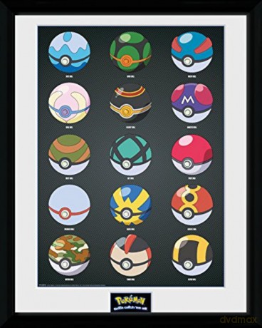 POKEMON Pokeballs Plakat w ramce