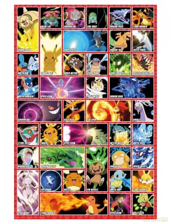 POKEMON Moves Plakat (91.5x61)