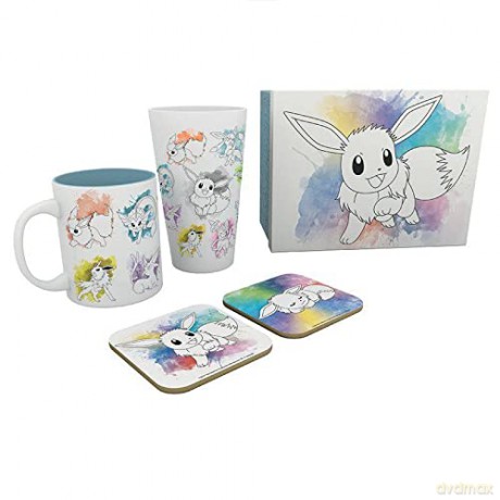 POKEMON Zestaw: szklanka XXL + Kubek + 2 podkładki pod kubek