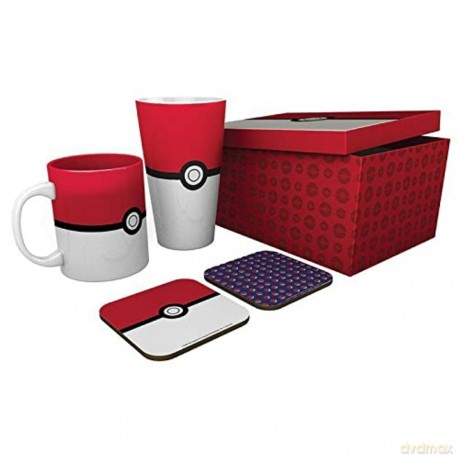 POKEMON - Pck Glass XXL + Kubek + 2 Coasters Pokéball