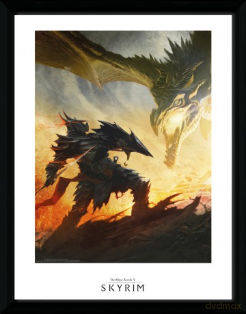 SKYRIM - Framed poster Daedric Armor (30x40)
