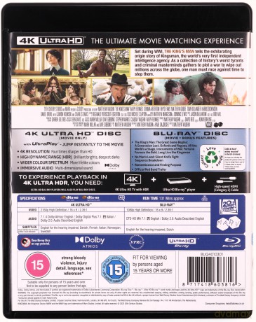 The King's Man (King's Man: Pierwsza misja) [Blu-Ray 4K]+[Blu-Ray]