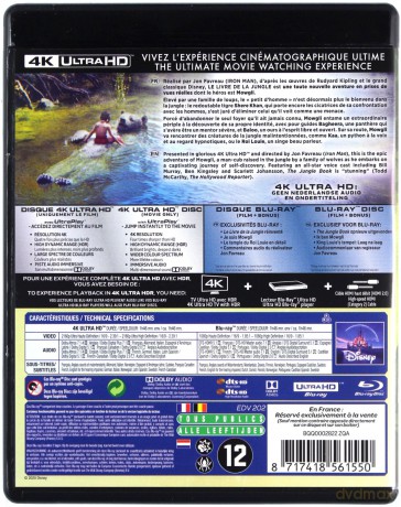 The Jungle Book (Księga dżungli) [Blu-Ray 4K]+[Blu-Ray]