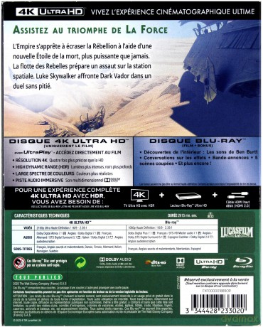 Star Wars: Episode VI - Return of the Jedi (Gwiezdne wojny: Część VI - Powrót Jedi) [Blu-Ray 4K]+[2xBlu-Ray]