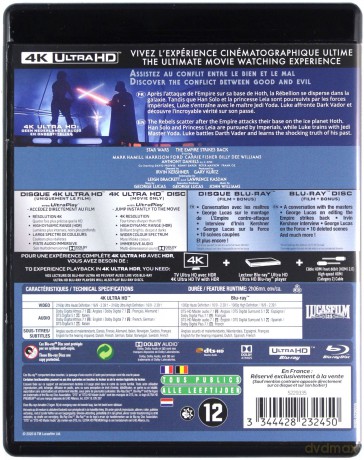 Star Wars: Episode V - The Empire Strikes Back (Gwiezdne wojny: Część V - Imperium kontratakuje) [Blu-Ray 4K]+[2xBlu-Ray]