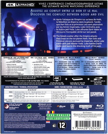 Star Wars: Episode V - The Empire Strikes Back (Gwiezdne wojny: Część V - Imperium kontratakuje) [Blu-Ray 4K]+[2xBlu-Ray]