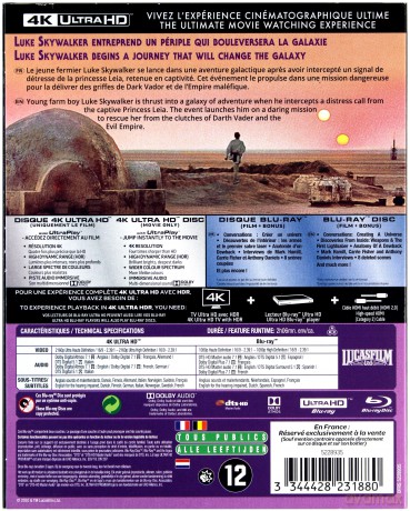 Star Wars: Episode IV - A New Hope (Gwiezdne wojny: Część IV - Nowa nadzieja) [Blu-Ray 4K]+[Blu-Ray]