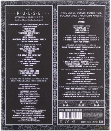 Pink Floyd: P.U.L.S.E. Restored & Re-Edited [2DVD]