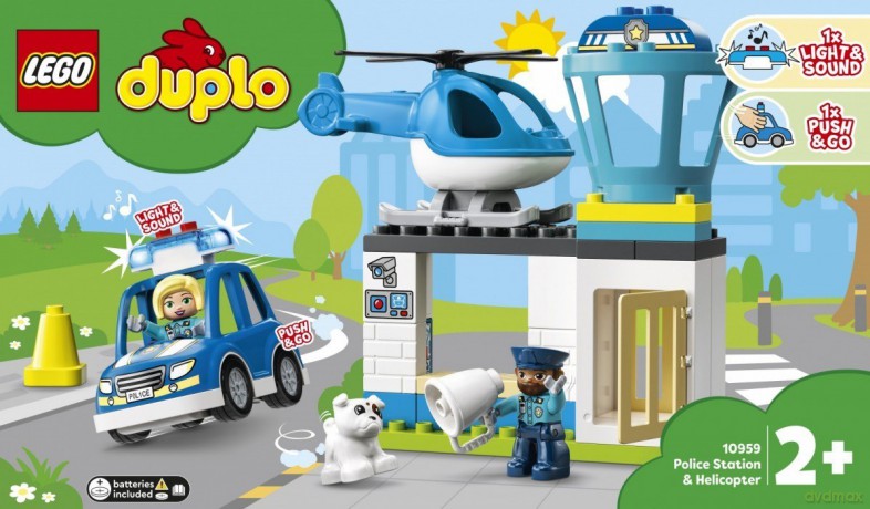 LEGO DUPLO Town Posterunek policji i helikopter (10959) [KLOCKI]