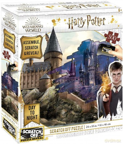 Harry Potter Hogwarts Day To Night Scatch Off 500 el. [PUZZLE]
