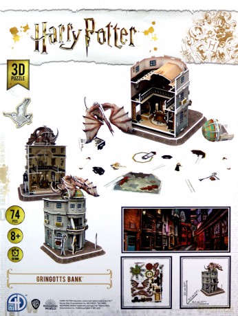 Harry Potter Diagon Alley Gringotts 74 el. 3D [PUZZLE]