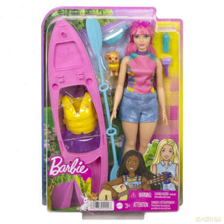Barbie Daisy na kempingu lalka+kajak