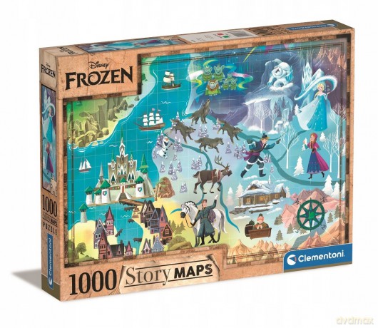 CLEMENTONI 1000 el. Story Maps Frozen [PUZZLE]